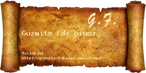 Guzmits Fábiusz névjegykártya